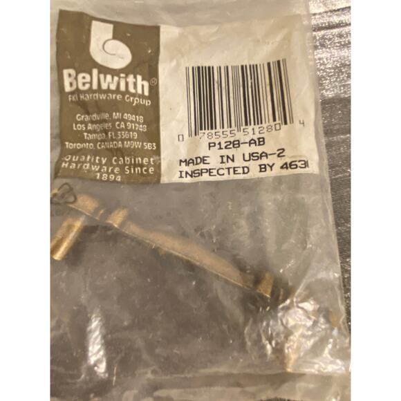 Set of 2 Belwith Drawer Handles Decorative Brass 3 1/4 in. NOS - Picture 2 of 9